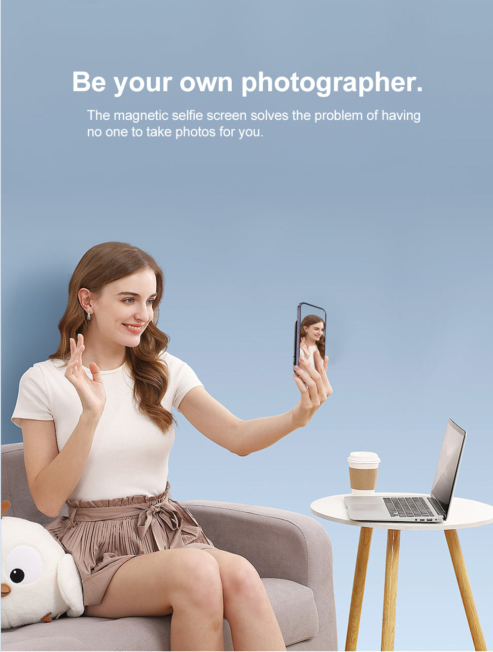 📱 Mobile Selfie Casting Device | HD Real-Time Screen Mirroring for Perfect Framing