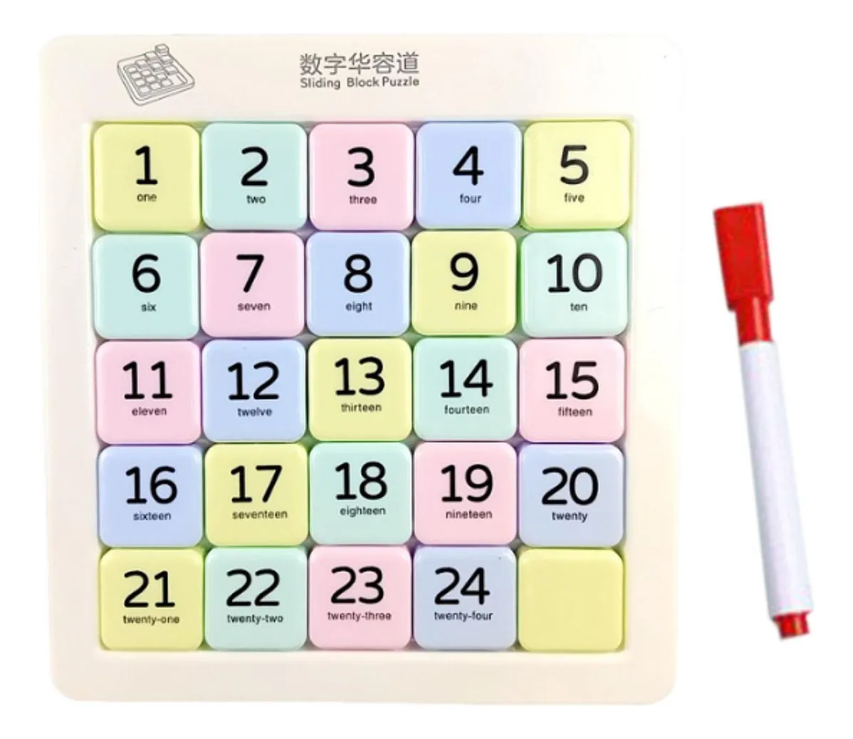 Magnetic Number Sliding Portable Puzzle