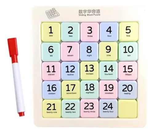 Magnetic Number Sliding Portable Puzzle